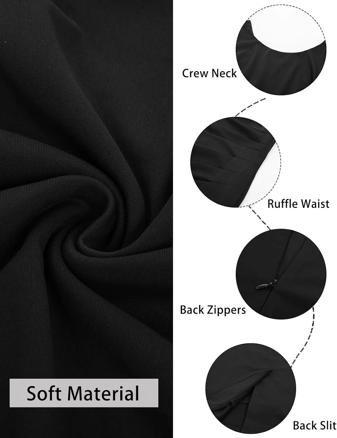 Hanna Nikole Women Plus Size Chiffon Cape Dresses Ruffle Style Midi Bodycon Cocktail Dress