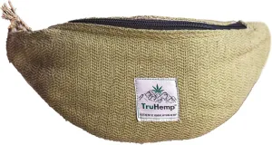 Hemp Fanny Pack, Mustard – Lightweight Waist Bag with Adjustable Strap for Travel, Festivals, and Hiking