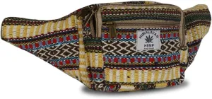 Hemp Waist Bag – 100% Pure Himalayan Hemp Fanny Pack for Men & Women | Eco-Friendly Travel Pouch with 3 Zipper Pockets | Unisex Adjustable Belt for Festivals, Hiking & Daily Use