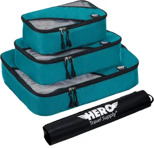 HERO Packing Cubes (3 Set) for Carry On Luggage with Bonus Laundry Bag