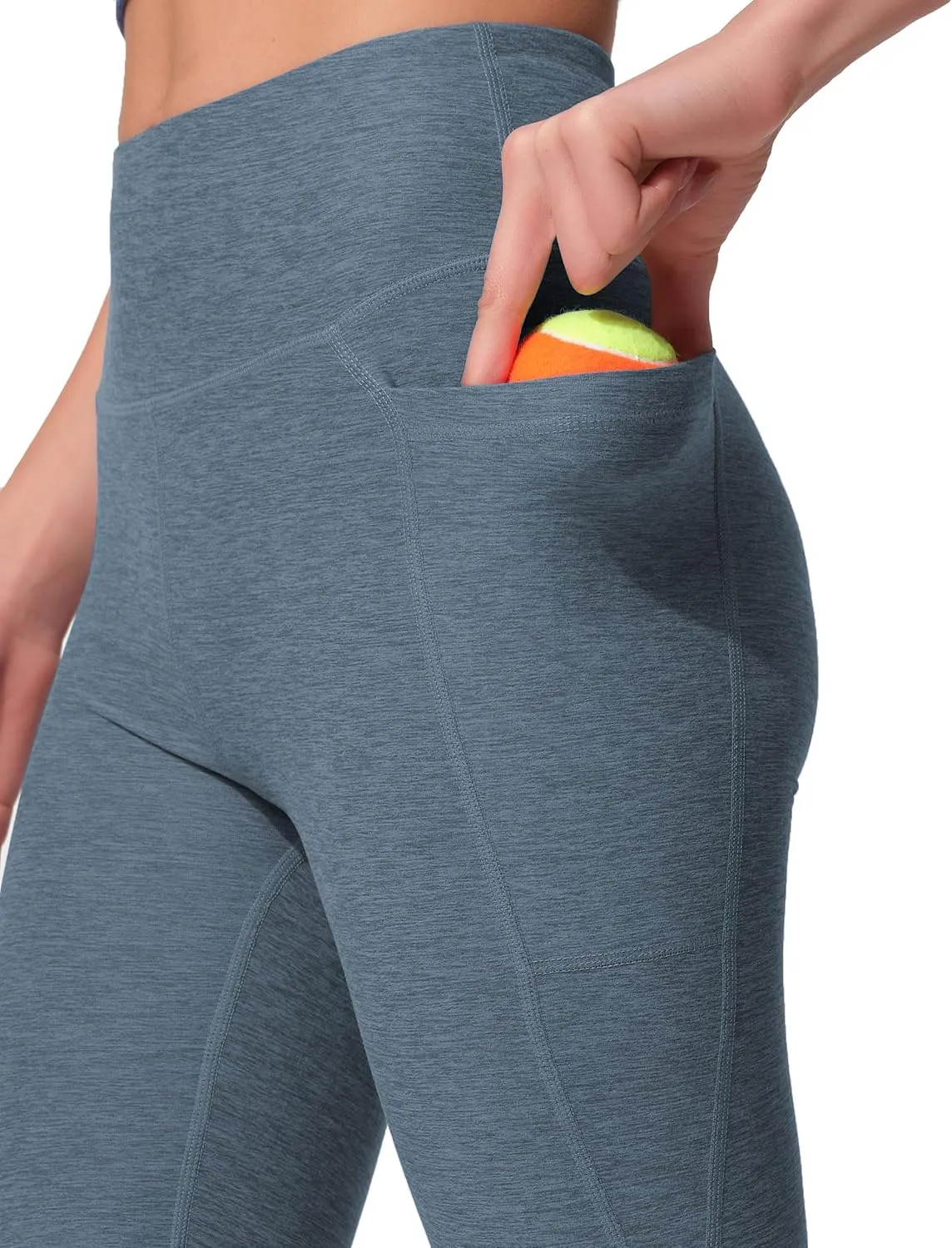 High Waist Yoga Pants with 2 Side Pockets,Ultra Soft Tummy Control Athletic Leggings for Women