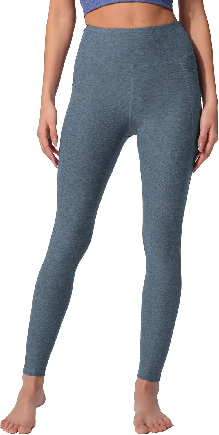 High Waist Yoga Pants with 2 Side Pockets,Ultra Soft Tummy Control Athletic Leggings for Women