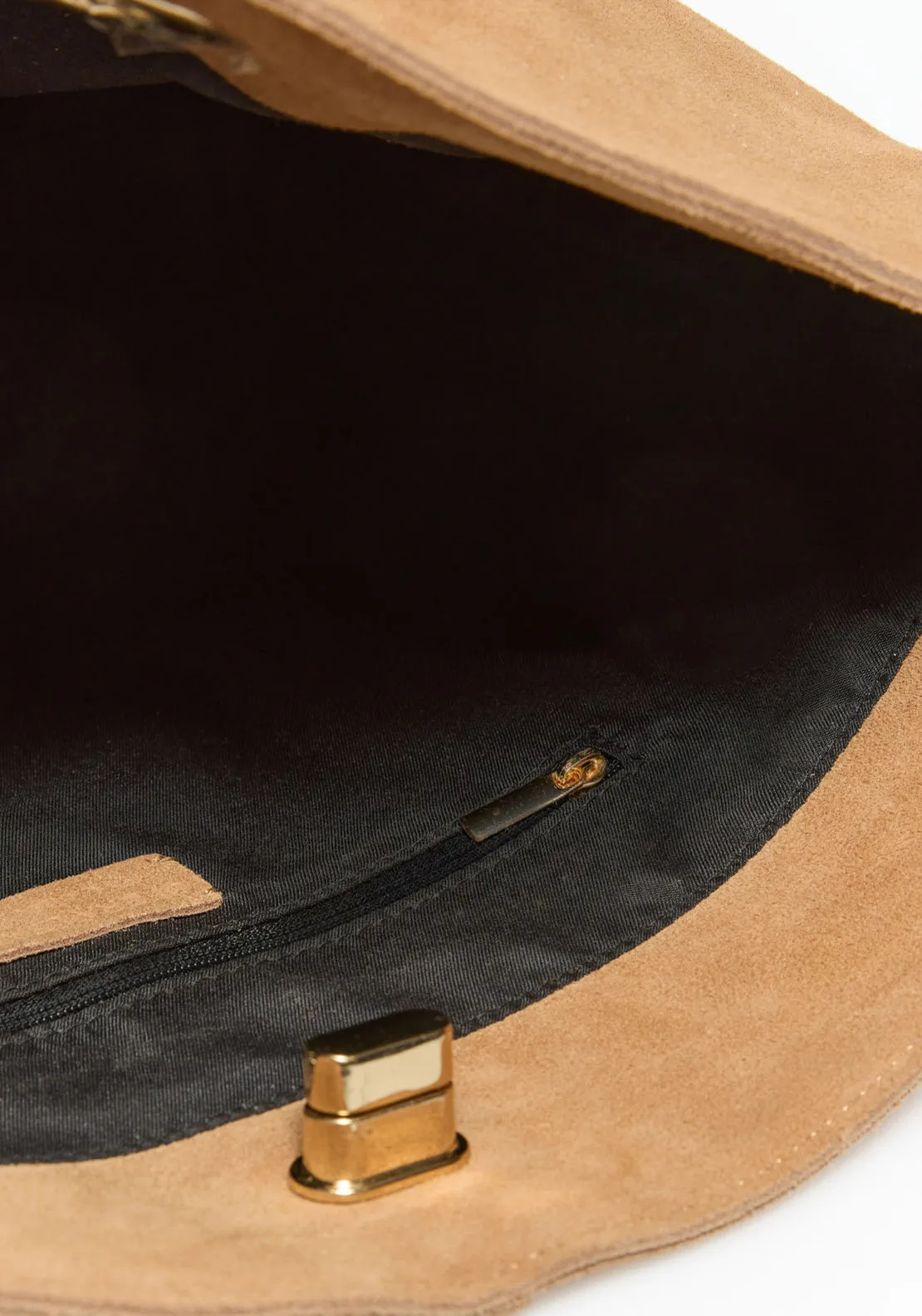 Hobo Leather Brooch - Camel