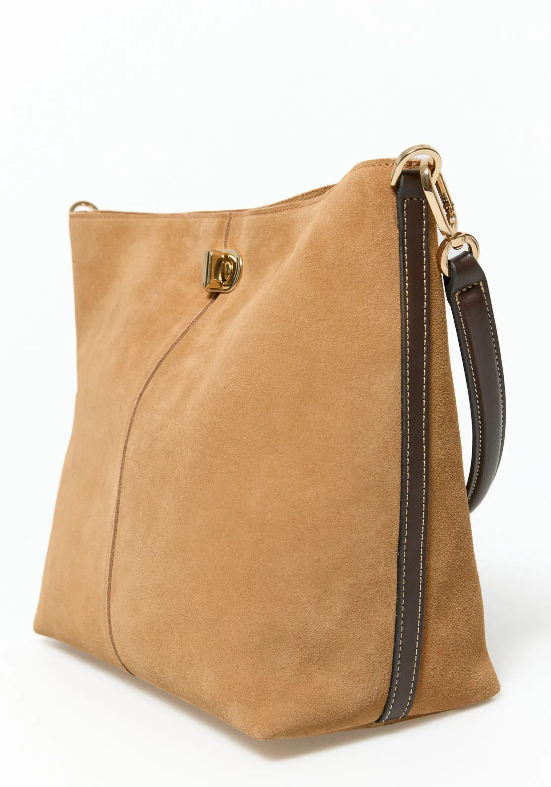 Hobo Leather Brooch - Camel