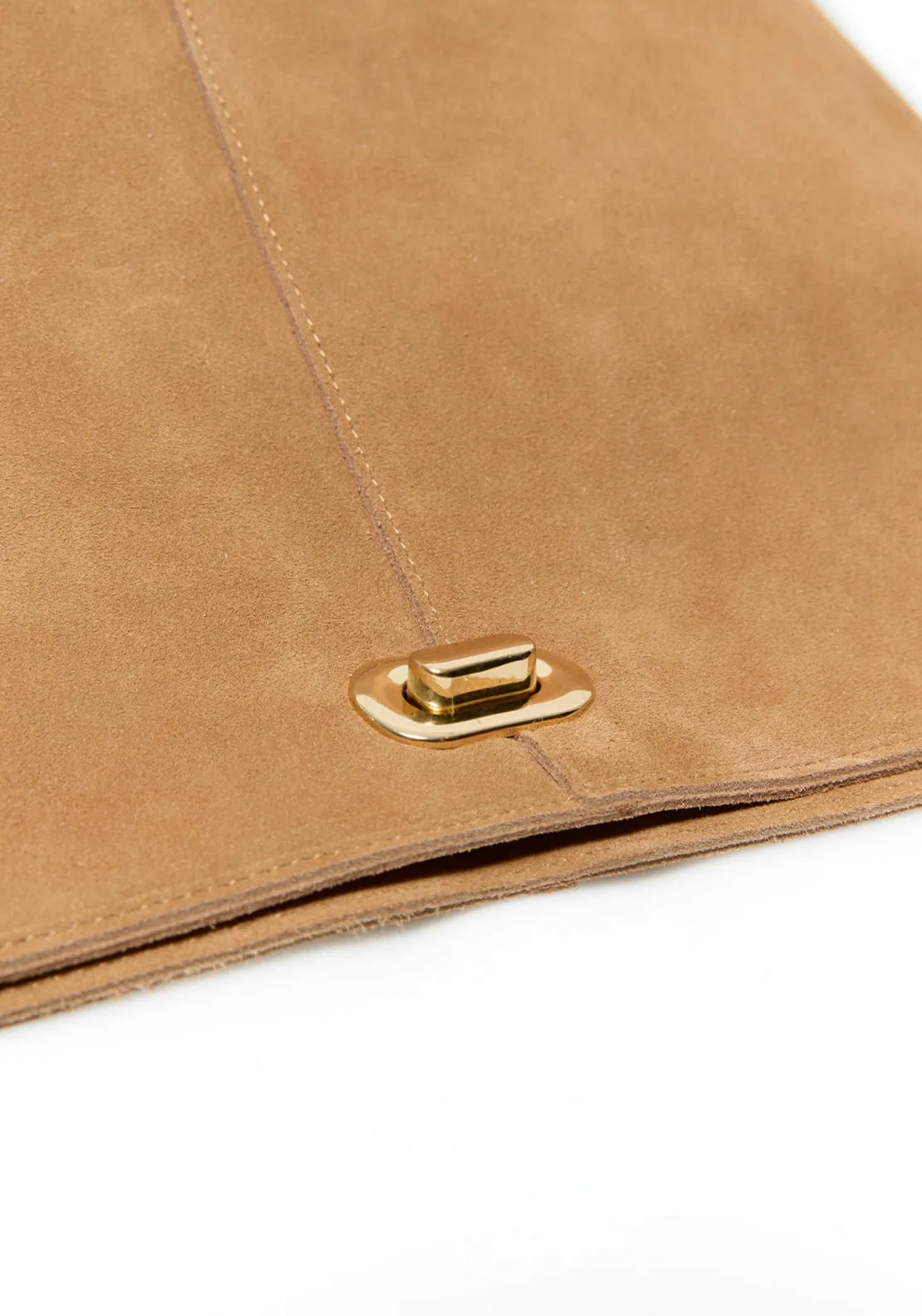 Hobo Leather Brooch - Camel