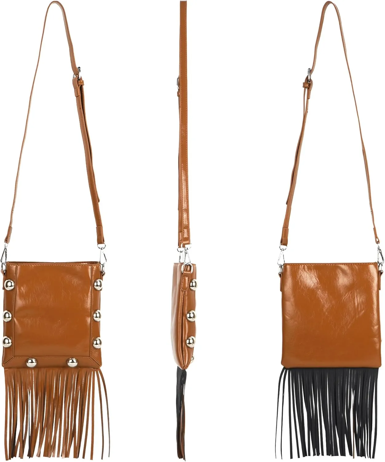 Hoce Women’s Leather Fringe Messenger Bag Large Hobo Crossbody Tassel Shoulder Bags, Gift for Mom Wife Girlfriend