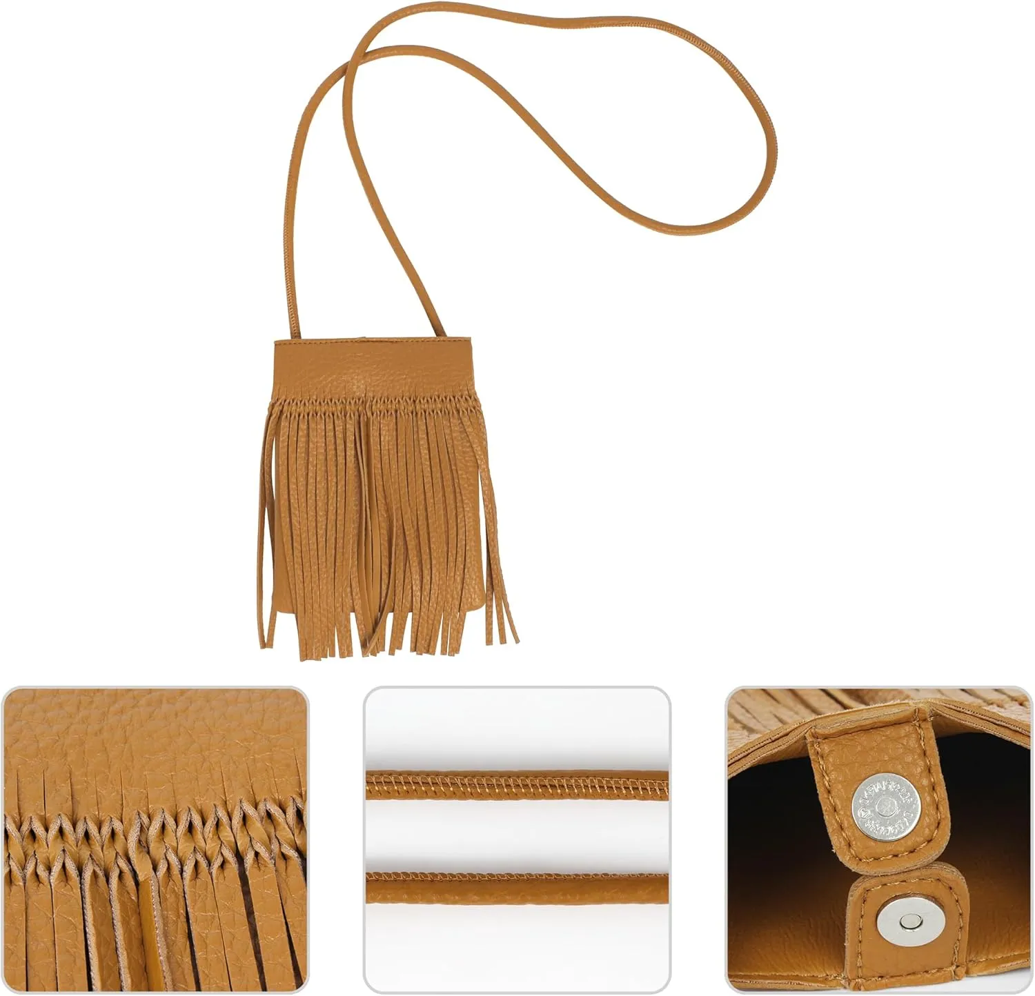 Hoce Women’s Leather Fringe Messenger Bag Large Hobo Crossbody Tassel Shoulder Bags, Gift for Mom Wife Girlfriend