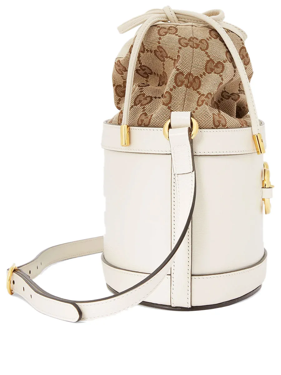 Horsebit 1955 Bucket Bag in White