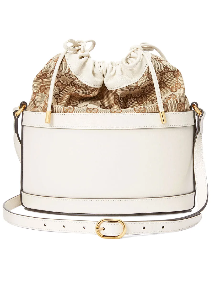 Horsebit 1955 Bucket Bag in White