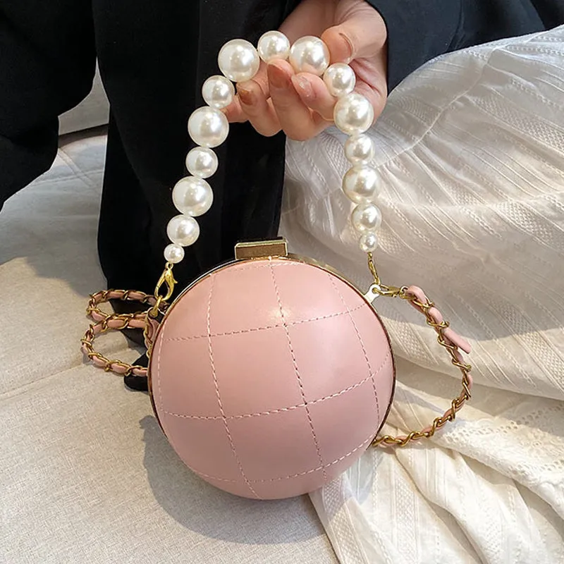 hulianfu Casual Patchwork Pearl Bags