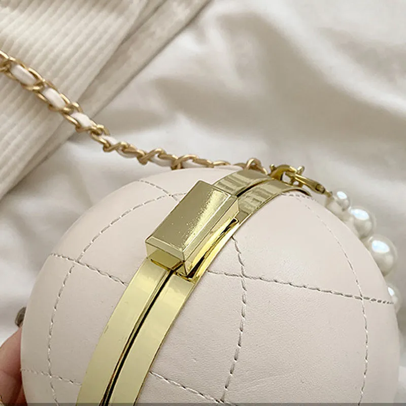 hulianfu Casual Patchwork Pearl Bags
