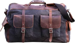 IBLUE Travel Duffel Bags For Men Women Waterproof Canvas Outdoor Sport Handbag With Wet Pocket Shoulder Strap, D1094 (A1, 21in)