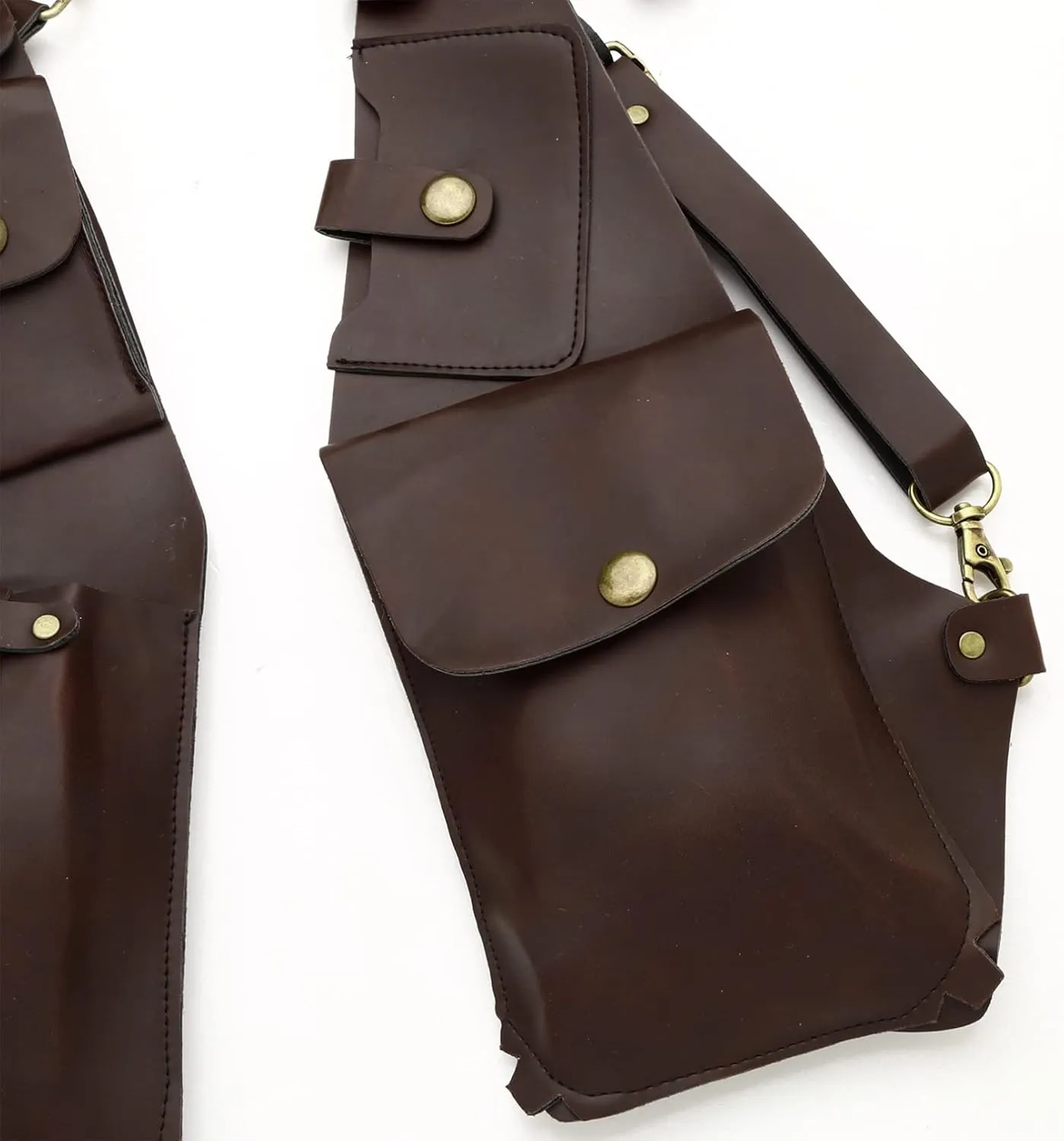 iiniim Women Mens Leather Underarm Shoulder Waist Holster Outdoor Travel Bag Anti-Theft Hidden Underarm Strap Wallet