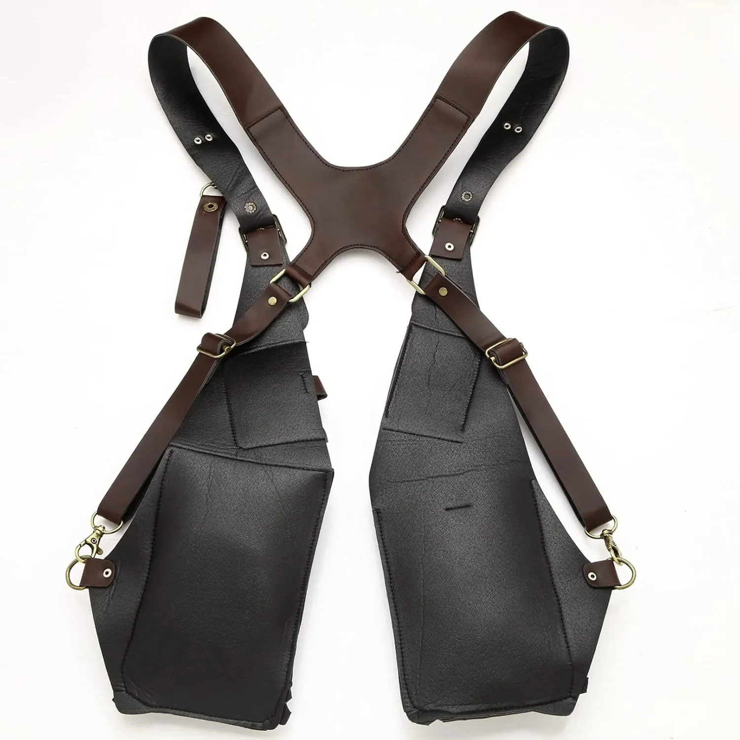 iiniim Women Mens Leather Underarm Shoulder Waist Holster Outdoor Travel Bag Anti-Theft Hidden Underarm Strap Wallet