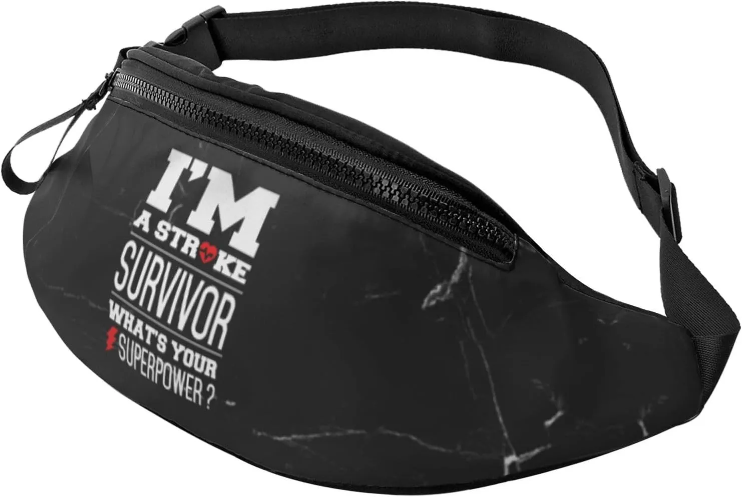 I'm A Stroke Survivor Crossbody fanny pack for men and women, ideal for travel, sports and running