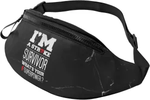 I'm A Stroke Survivor Crossbody fanny pack for men and women, ideal for travel, sports and running