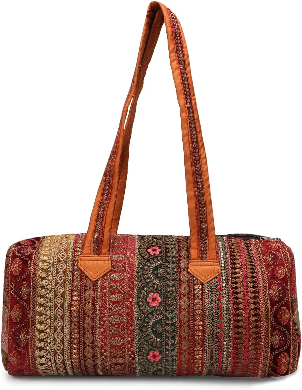 Indian Banjara Duffle Bag For Women, Multicolored Duffle Bag in Patchwork