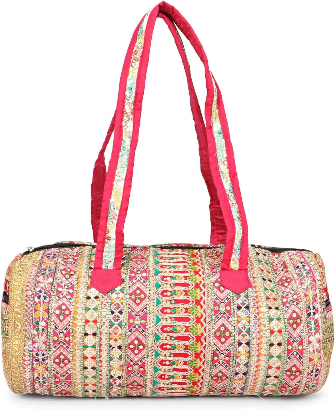Indian Banjara Duffle Bag For Women, Multicolored Duffle Bag in Patchwork