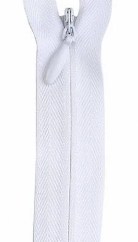 Invisible Zipper 22" White