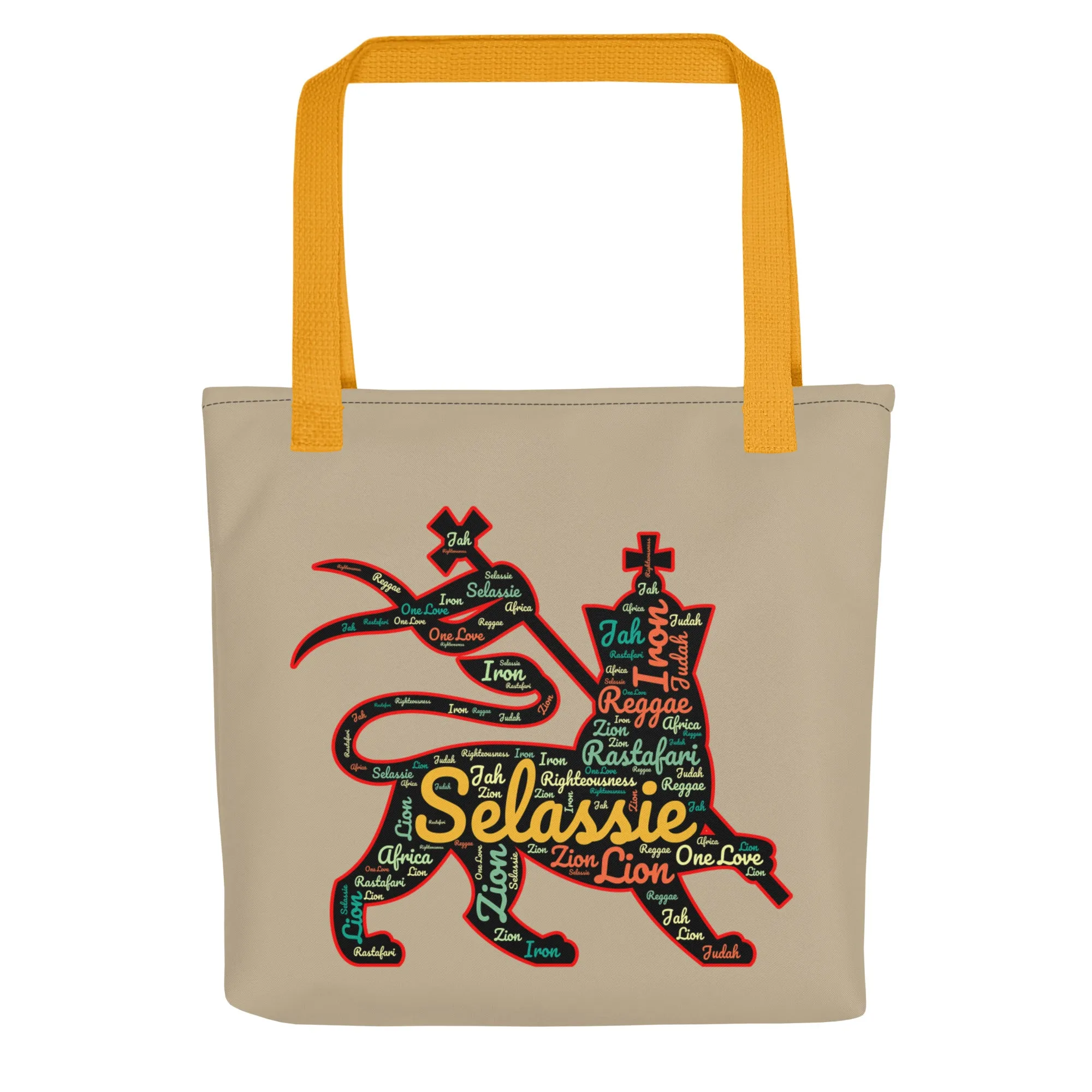 Jamaican Tote bag - Lion Of Judah - Khaki