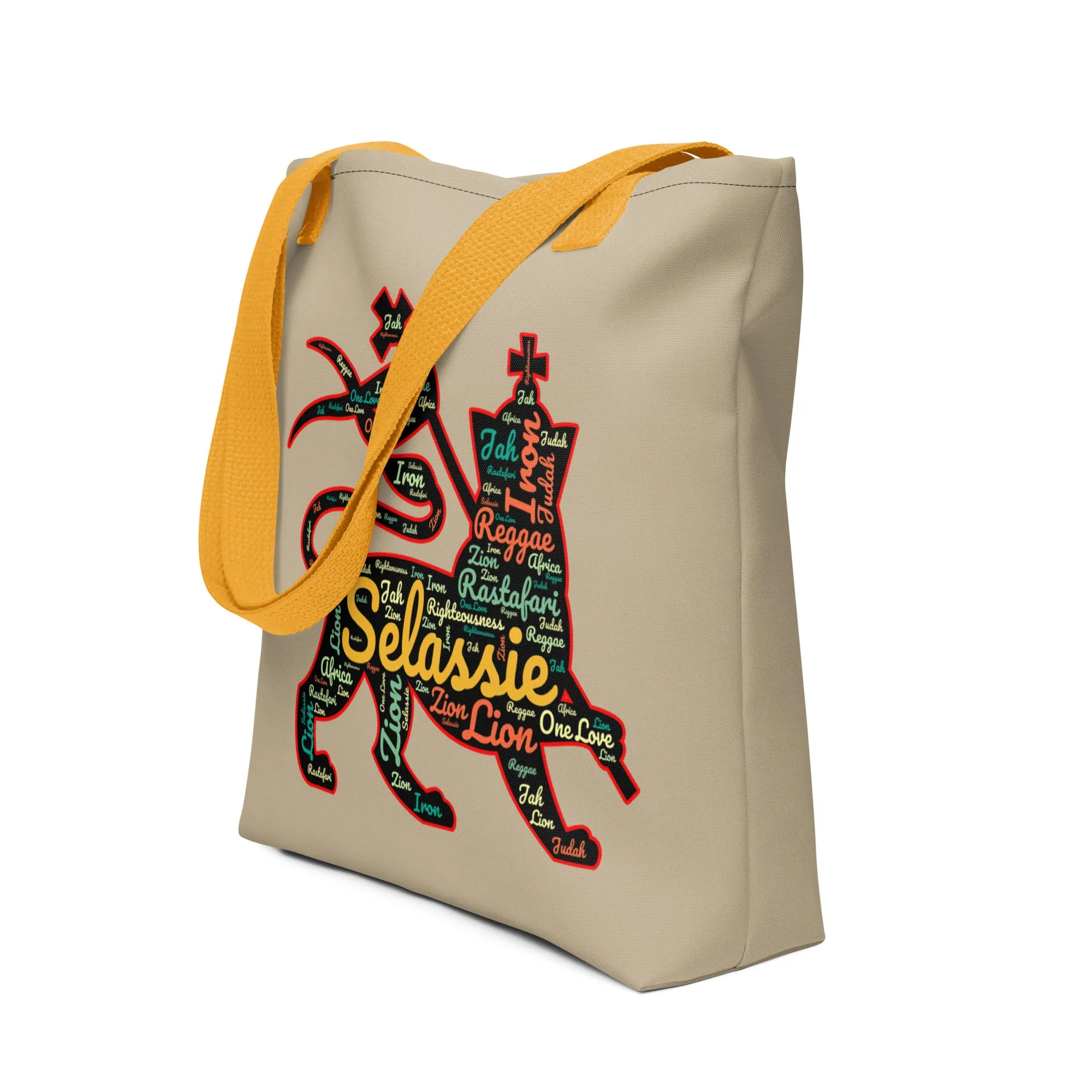 Jamaican Tote bag - Lion Of Judah - Khaki