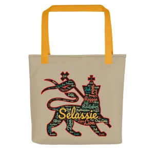 Jamaican Tote bag - Lion Of Judah - Khaki