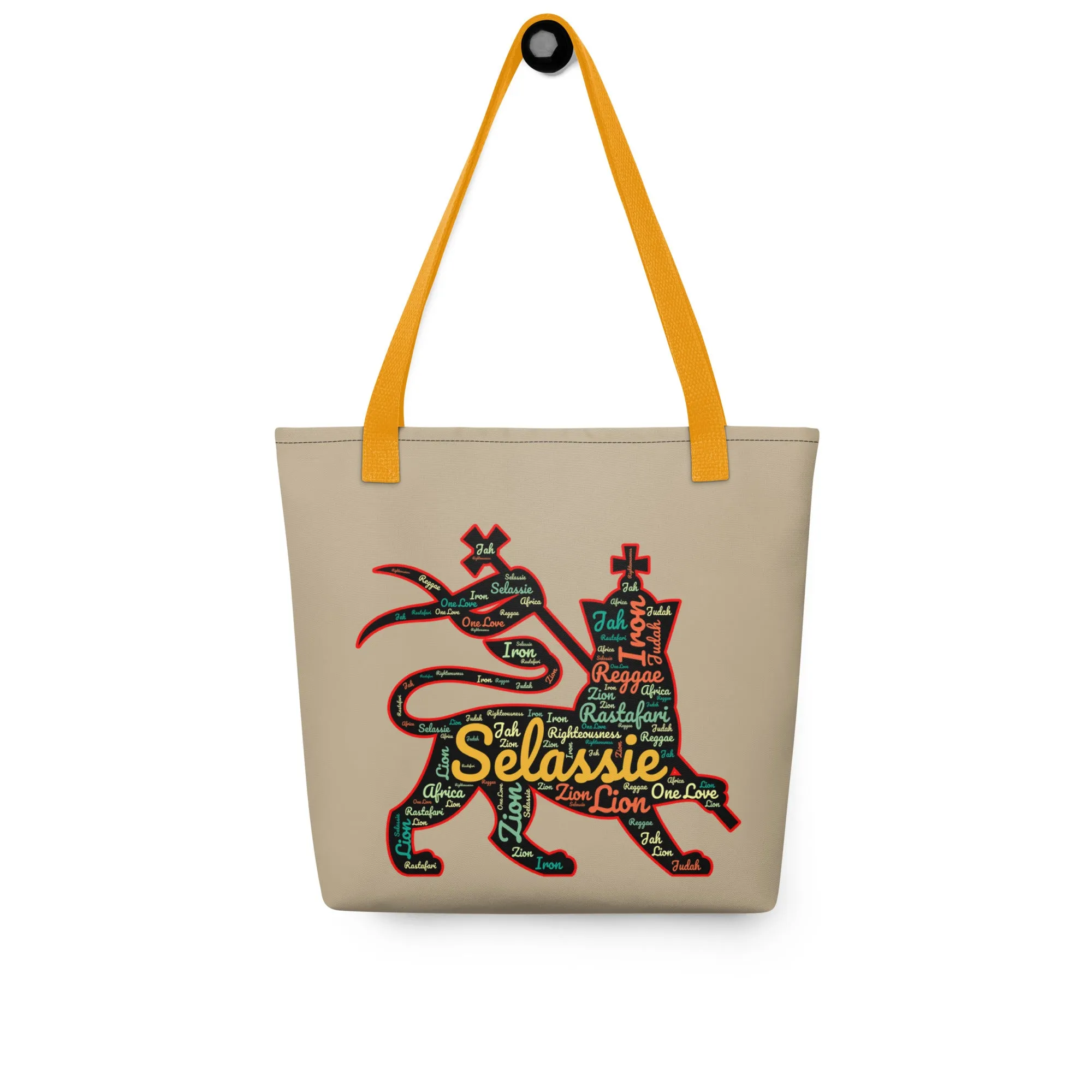 Jamaican Tote bag - Lion Of Judah - Khaki