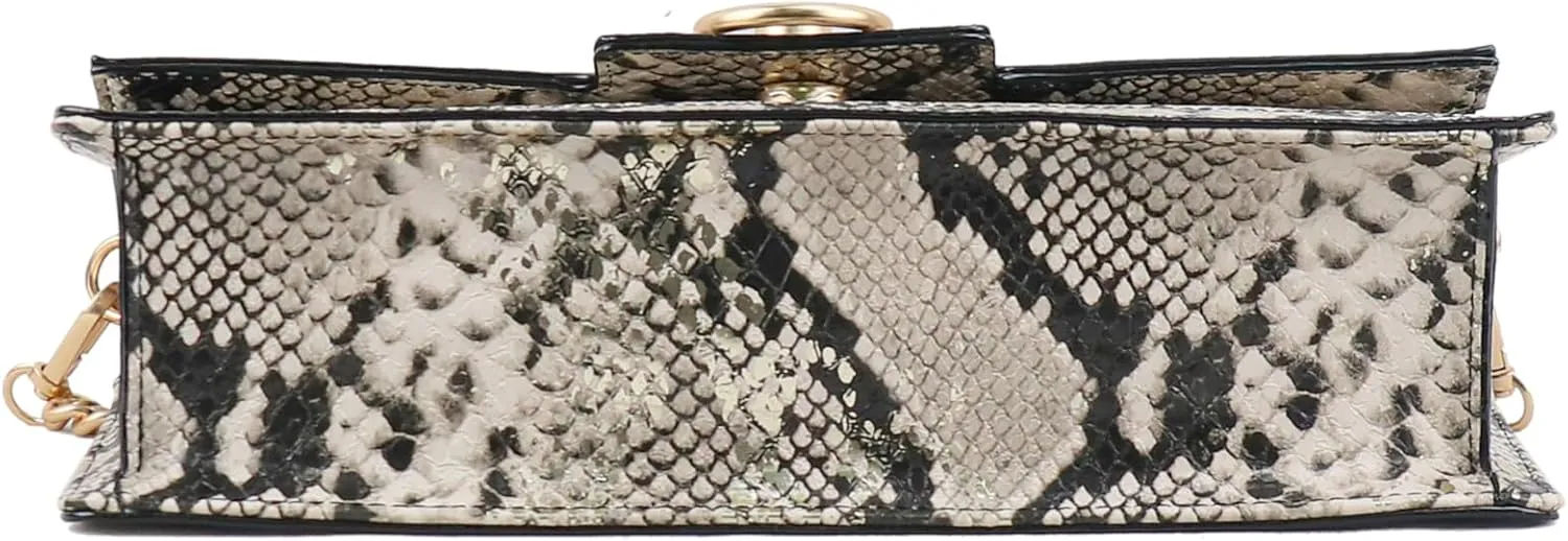 Jessica Simpson Brooke Clutch, Stylish Shoulder Bag with Chain Strap & Gold Accents