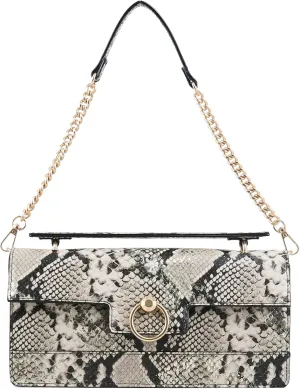 Jessica Simpson Brooke Clutch, Stylish Shoulder Bag with Chain Strap & Gold Accents