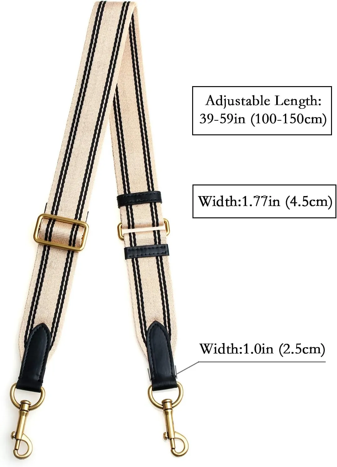 jiesinlov Bag Strap Replacement Crossbody Strap for TOTE Handbags Adjustable (OFF WHITE)