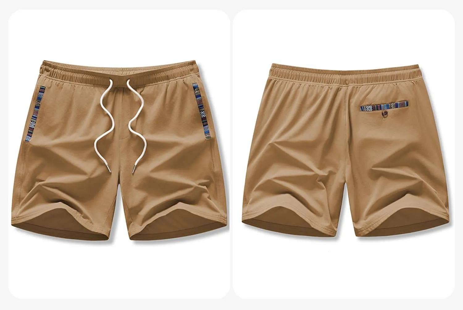 JMIERR Men's Casual Shorts 5"/ 7" Drawstring Summer Quick Dry Beach Stretch Waist Athletic Gym Short