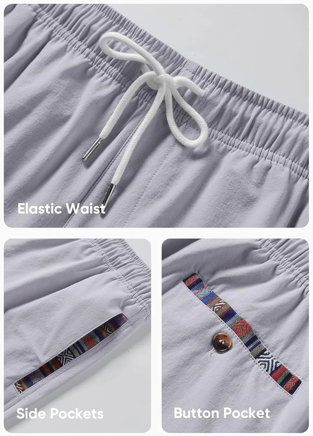 JMIERR Men's Casual Shorts 5"/ 7" Drawstring Summer Quick Dry Beach Stretch Waist Athletic Gym Short
