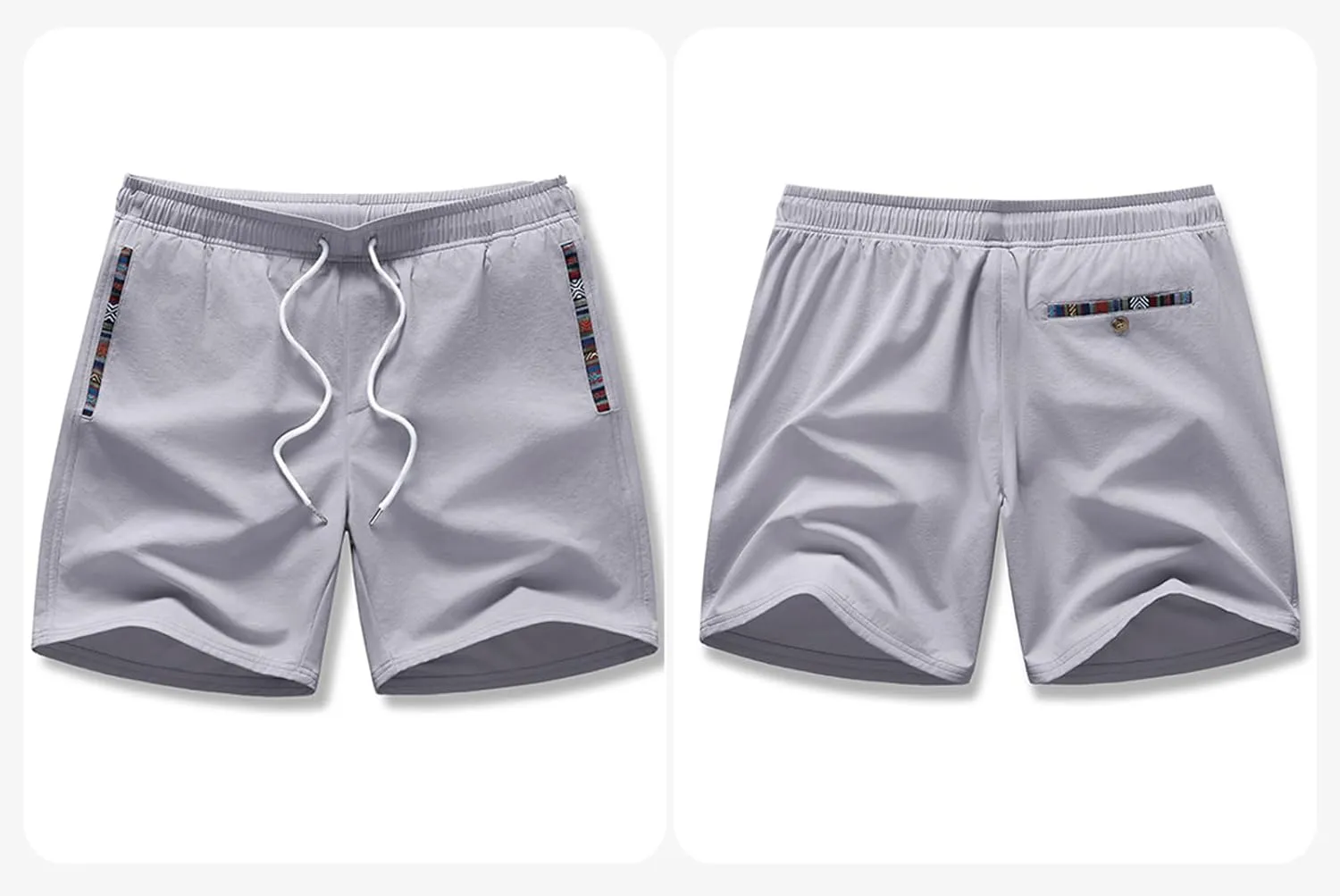 JMIERR Men's Casual Shorts 5"/ 7" Drawstring Summer Quick Dry Beach Stretch Waist Athletic Gym Short