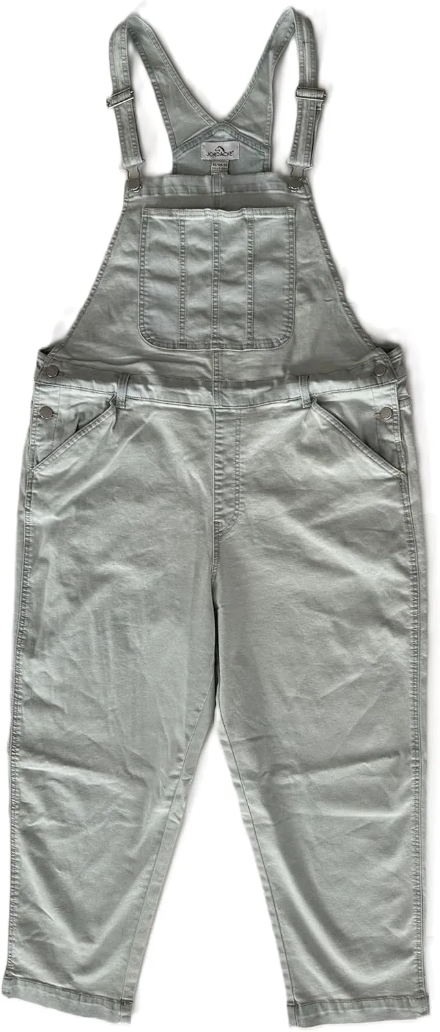 Jordache Women's Overall Straight Leg, Size XL, Bleach, X-Large