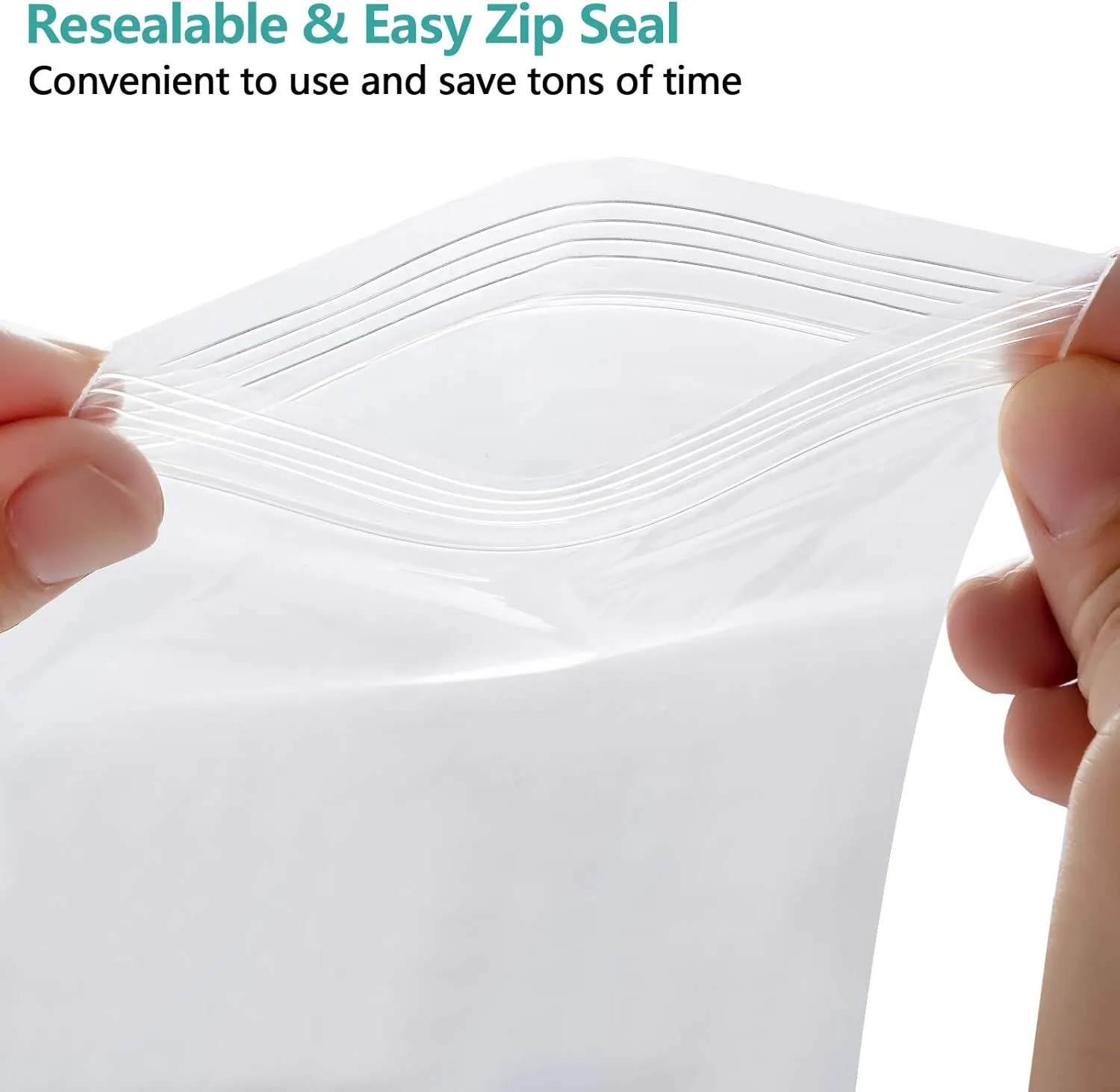 joybest 4 X 6 Inch (1000 PCS) Clear Reclosable Zip Poly Plastic Bags - Resealable Lock Seal Zipper Poly Bags for Prints, Office Supplies, Beads, Arts & Crafts