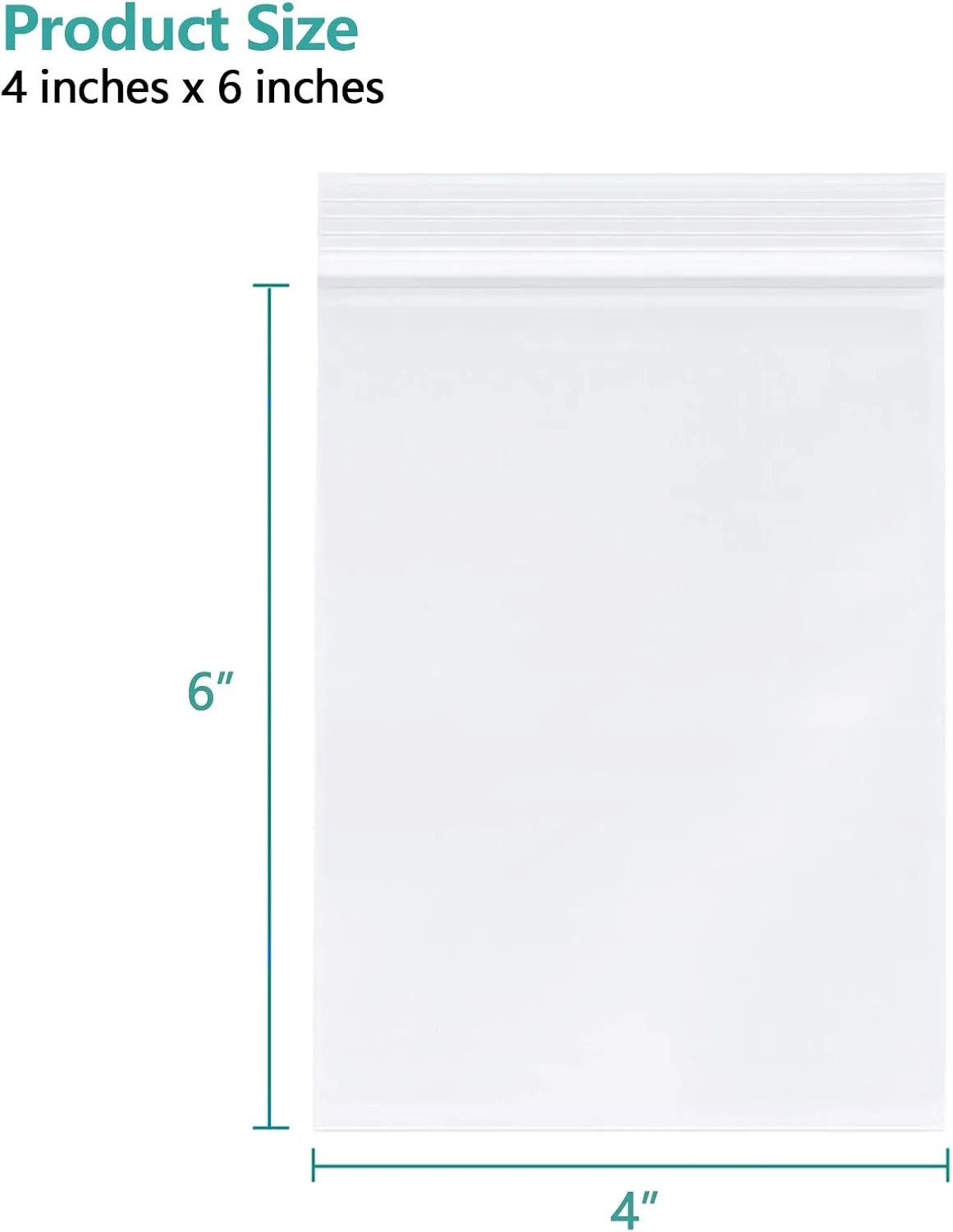 joybest 4 X 6 Inch (1000 PCS) Clear Reclosable Zip Poly Plastic Bags - Resealable Lock Seal Zipper Poly Bags for Prints, Office Supplies, Beads, Arts & Crafts