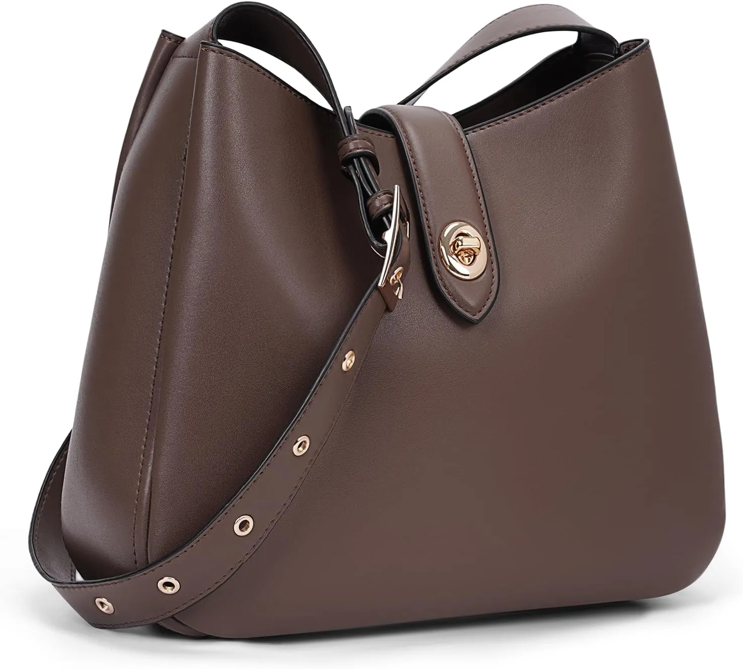 JQWSVE Hobo Bags for Women Vegan Leather Shoulder Handbag Vintage Tote Bag Bucket Bag with Adjustable Strap