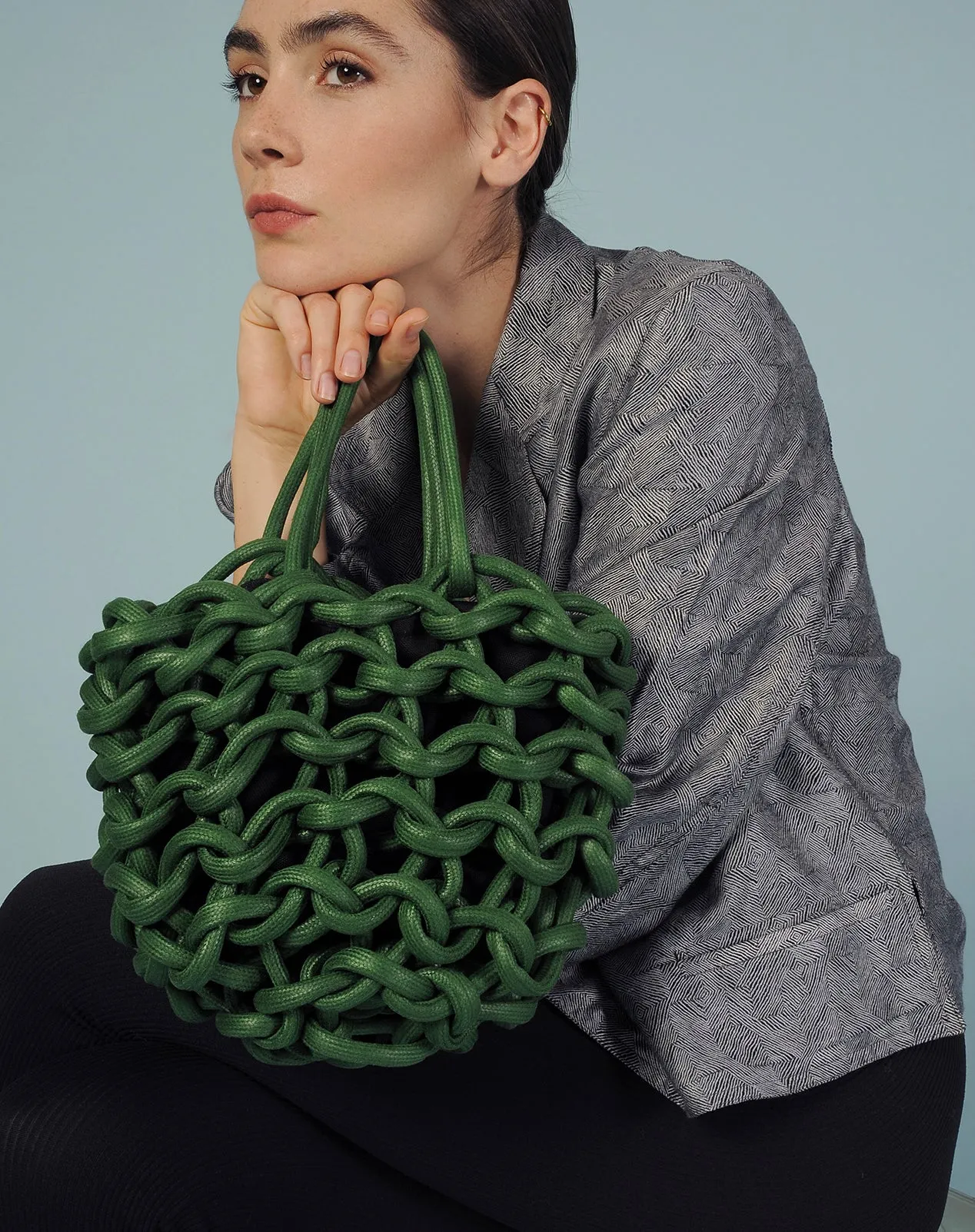 Julia bag waxed cotton rope