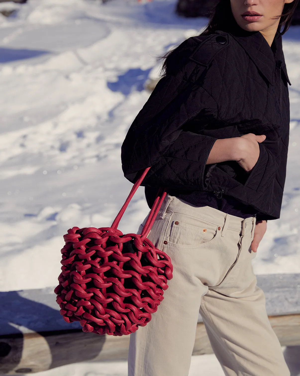 Julia bag waxed cotton rope