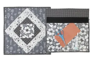 June Tailor Quilt As You Go Zipper Project Bags Set of 2-Black