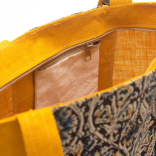 Jute Bags - Kalamkari Patch