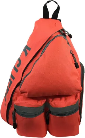 K-Cliffs Safety Sling Backpack Bright Color Travel Body Bag Messenger Bag Daypack School Student Bookbag With Reflective Stripe (Pink)