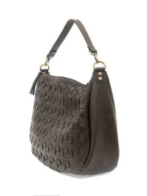 Kali Woven Slouchy Hobo Bag - L8146-98  -  Women's  CHARCOAL