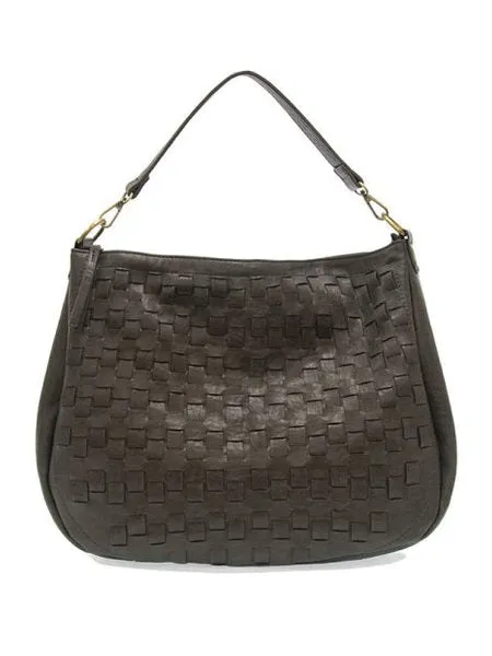 Kali Woven Slouchy Hobo Bag - L8146-98  -  Women's  CHARCOAL