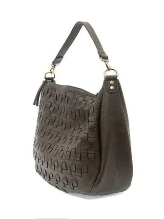 Kali Woven Slouchy Hobo Bag - L8146-98  -  Women's  CHARCOAL