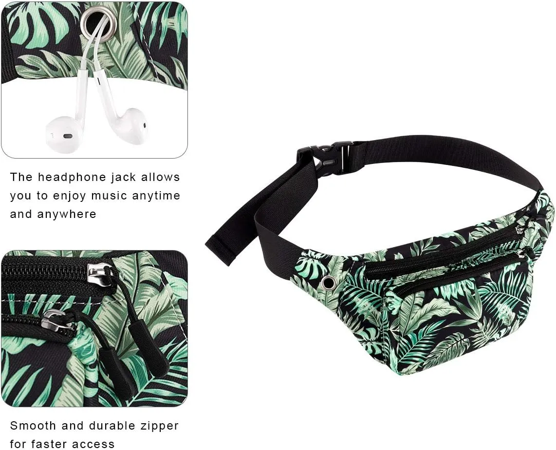 KAMO Fanny Pack, Waist Bag Sling Backpack Water Resistant Durable Polyester Small Waist Bag