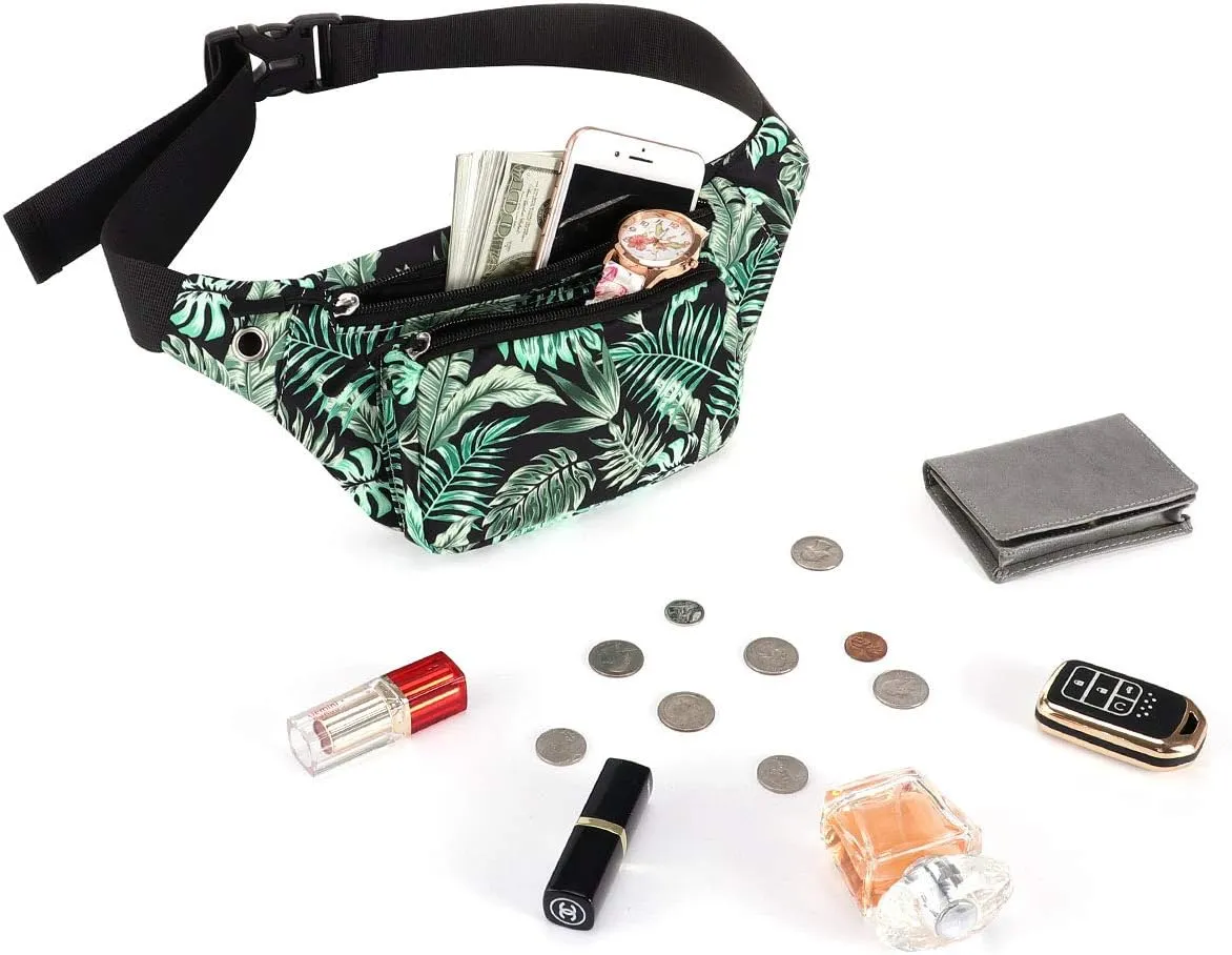 KAMO Fanny Pack, Waist Bag Sling Backpack Water Resistant Durable Polyester Small Waist Bag