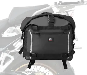 KEMIMOTO PVC Waterproof Motorcycle Tail Bag 15L-25L Expandable Saddlebag Luggage Pack Motorbike Pannier Bags for Adventure Daul Sport Standard Sports Bike Side Bag (1 Pack)
