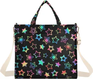 Kigai Gradient Stars Corduroy Tote Bag for Women Hobo Crossbody Bag Purse Stylish Shoulder Handbag Messenger Bags, S