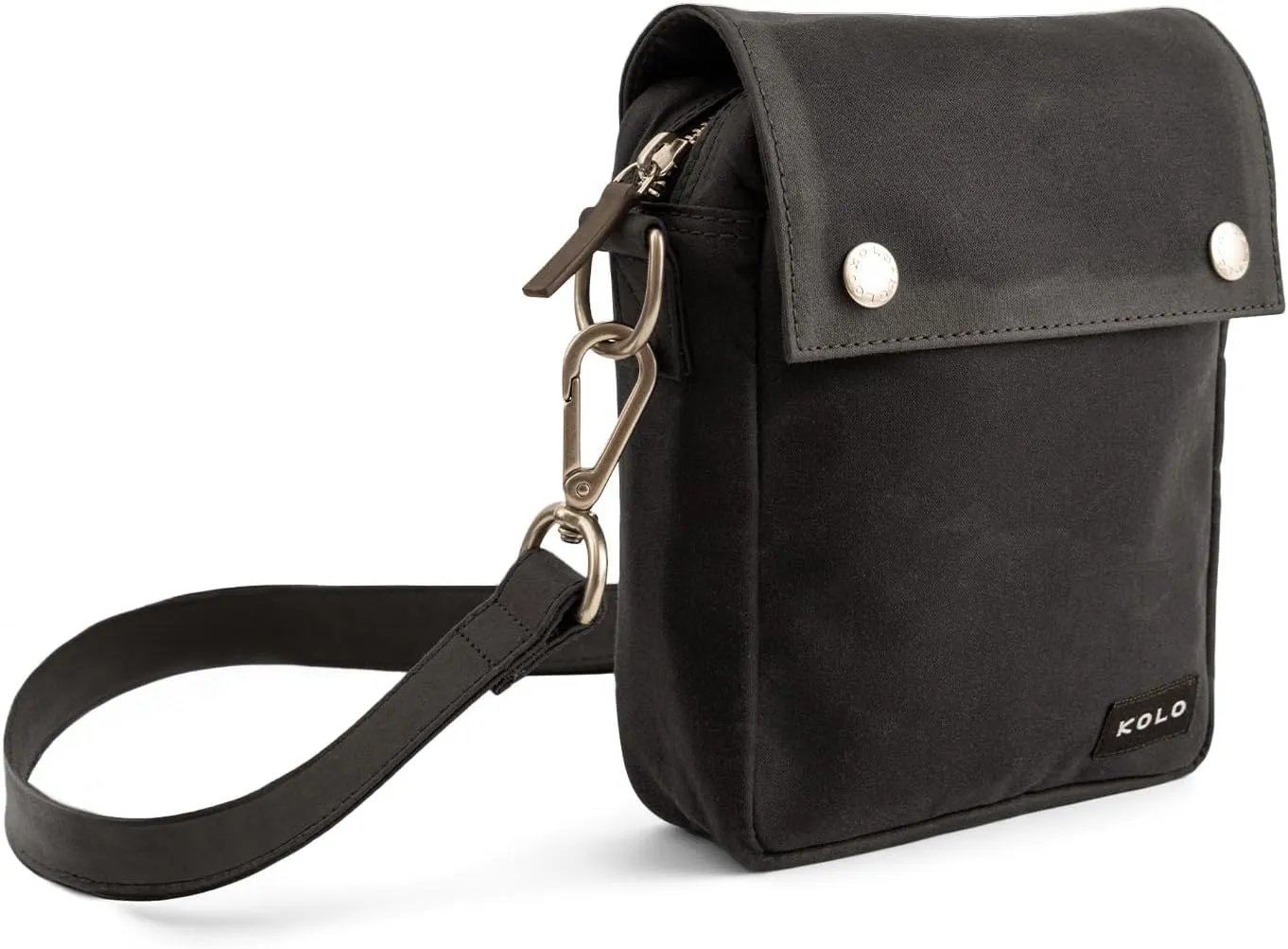 Kolo Ellis Cross-Body Shoulder Bag, Organic Waxed Cotton Canvas, Medium